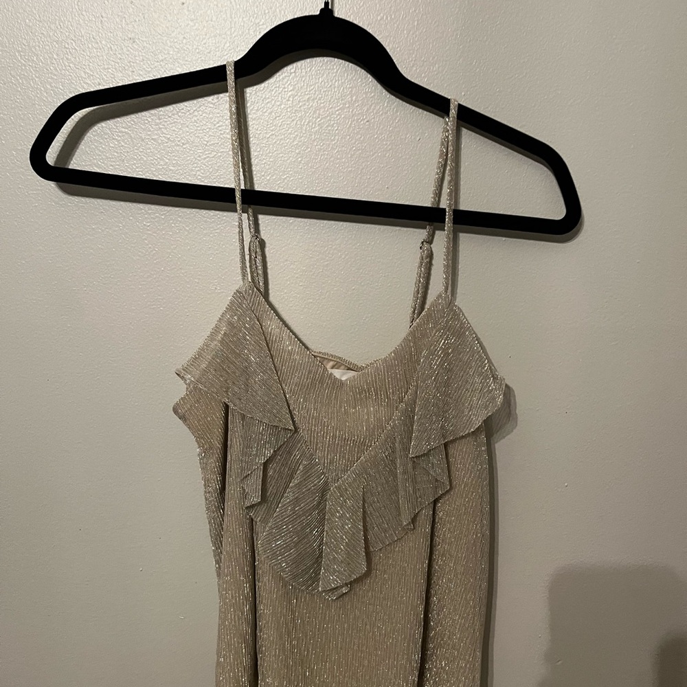 Gold Sparkly June & Hudson Tank Top